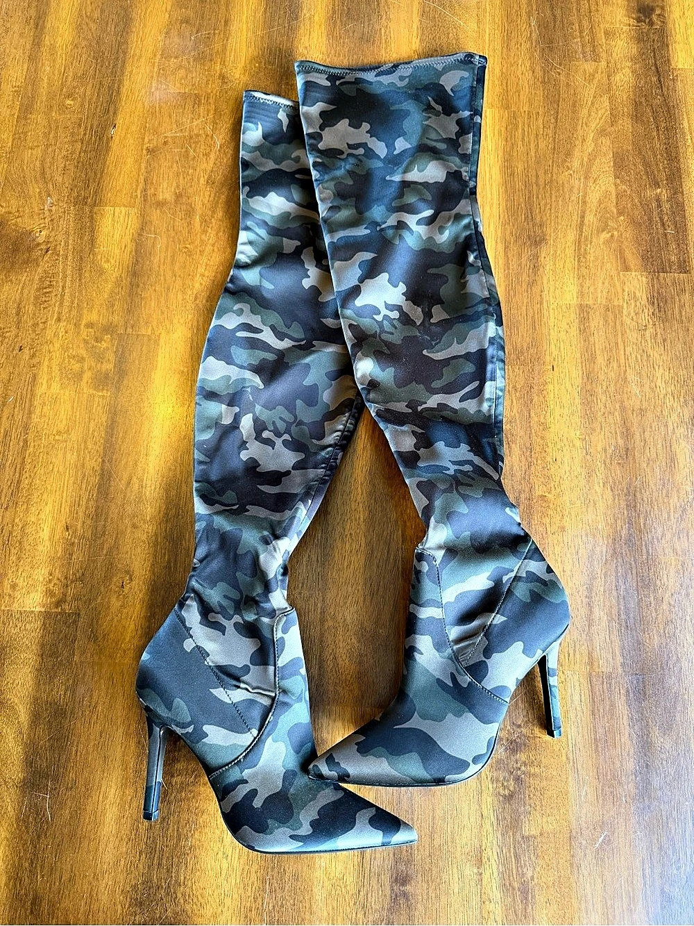 ALDO Women's Camo Over-the-Knee Heeled Boots